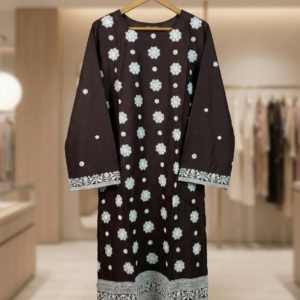 Cocoa Stardust – Embroidered Motif 1-Piece Kurti
