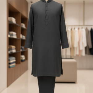 Graphite Slate – Premium Textured 2-Piece Suit