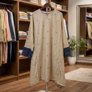 Sand & Sapphire – Contrast Cuff Printed Kurti