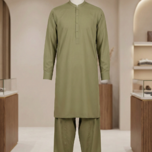 Olive Moss – Classic Wash-and-Wear 2-Piece Suit