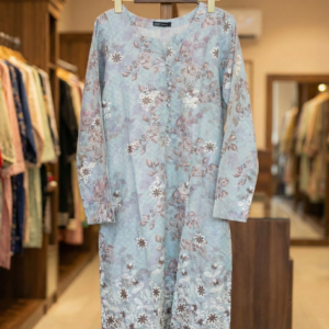 Lilac Mist – Floral Scalloped 1-Piece Kurti