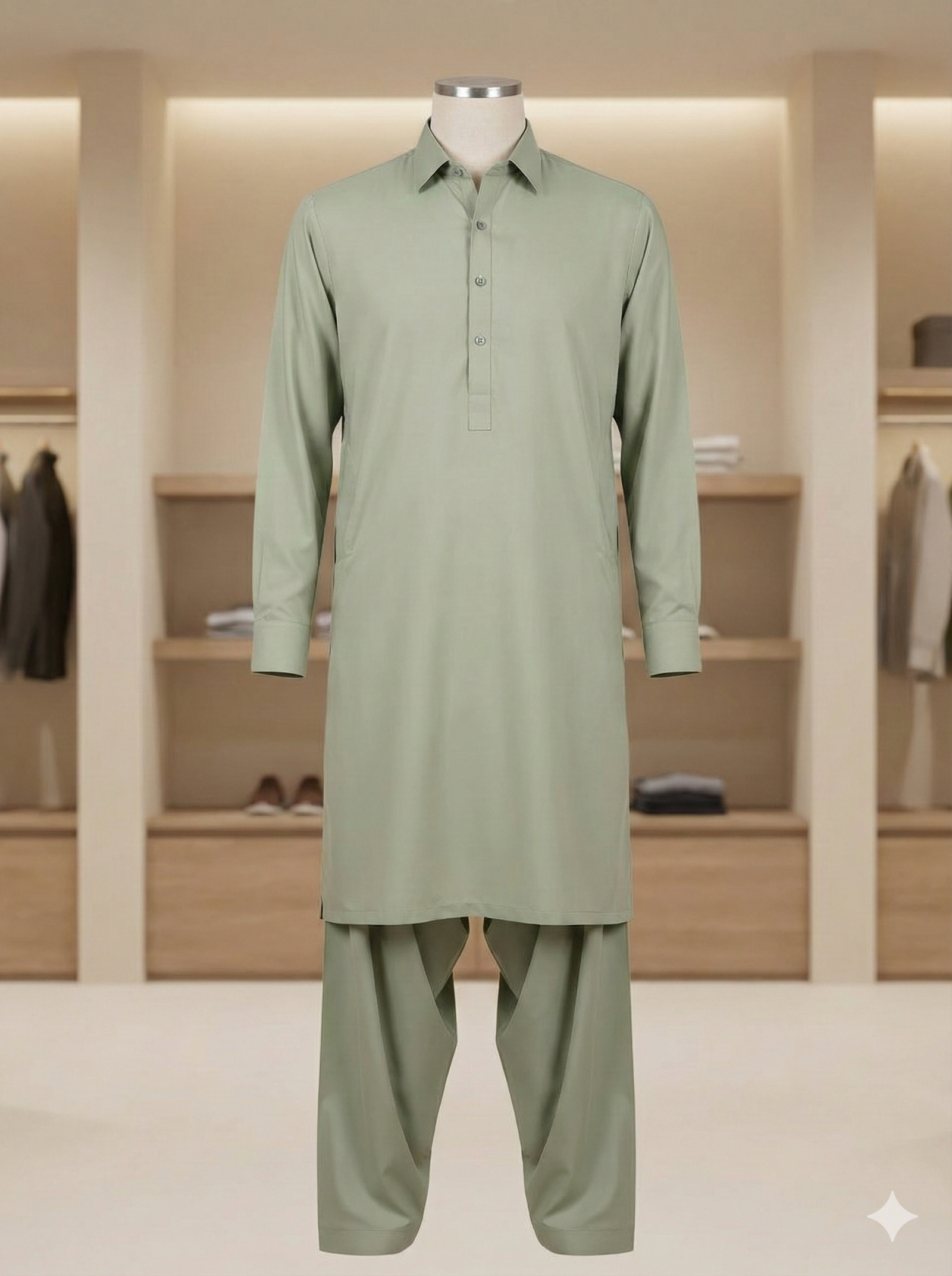 Mint Sage – Executive Collared 2-Piece Suit