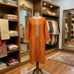 Rust Radiance – Embroidered 2-Piece Ensemble