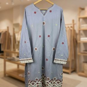 Lemon Chiffon – Schiffli Cuff 1-Piece Kurti