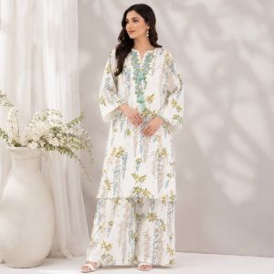 Khaadi – Ivory Wisteria Printed 2-Piece Suit