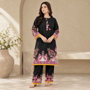 Khaadi – Black Fiesta Printed 2-Piece Suit